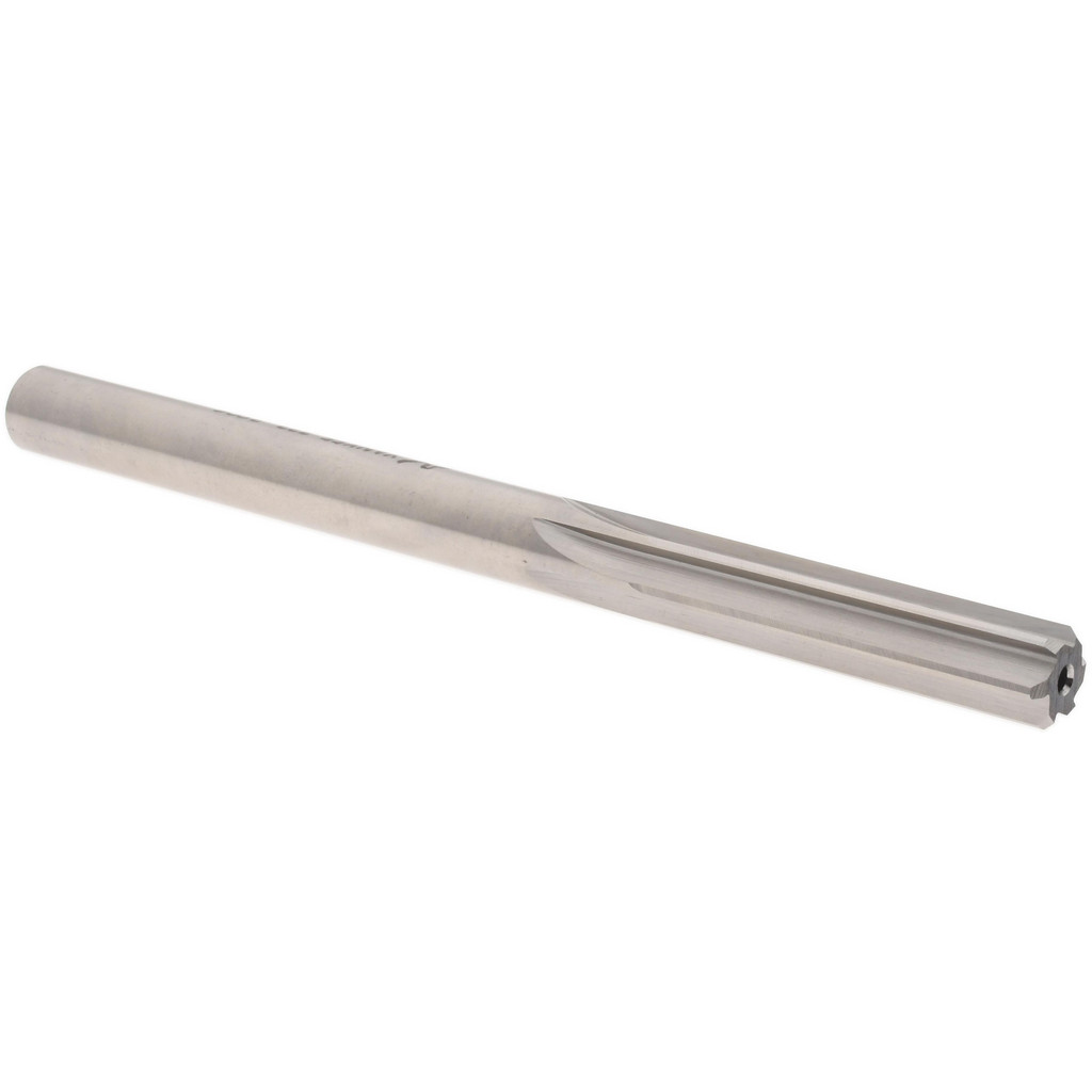 Made in USA 333-0.3906 Chucking Reamer: 25/64" Dia, 5-1/8" OAL, 1-3/4" Flute Length, Straight Shank, High Speed Steel Image