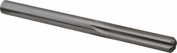 Made in USA 333-0.4219 Chucking Reamer: 27/64" Dia, 5-3/8" OAL, 1-3/4" Flute Length, Straight Shank, High Speed Steel Image