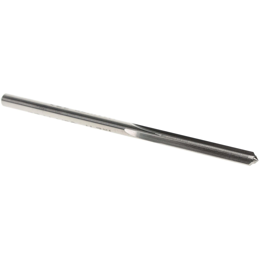 Made in USA | Yankee Chucking Reamer: 0.1247" Dia, 2-3/4" OAL, 1-7/8" Flute Length, Straight Flute, Straight-Cylindrical Shank, HSS - 4 Flute, Right