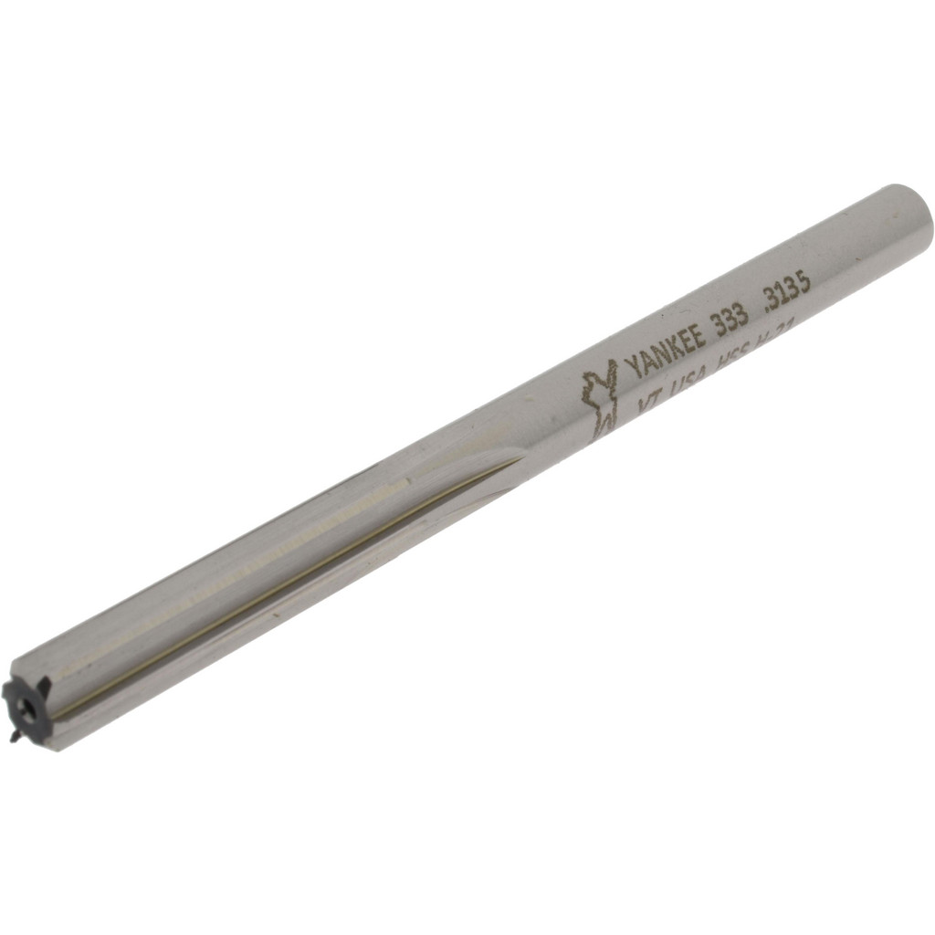 Made in USA 333-0.3135 Chucking Reamer: 0.3135" Dia, 4-1/2" OAL, 1-1/2" Flute Length, Straight Shank, High Speed Steel Image