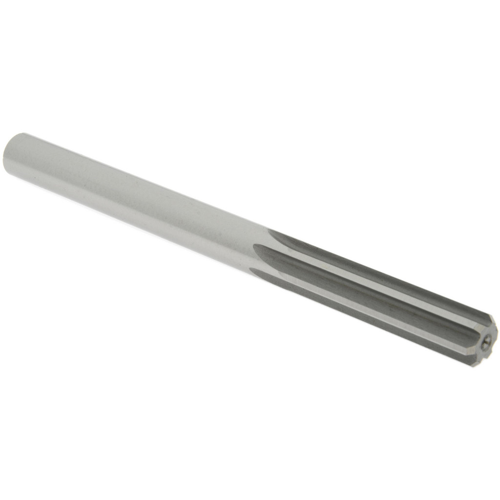 Made in USA 370-0.4980 Chucking Reamer: 0.498" Dia, 6" OAL, 2" Flute Length, Straight Shank, High Speed Steel Image