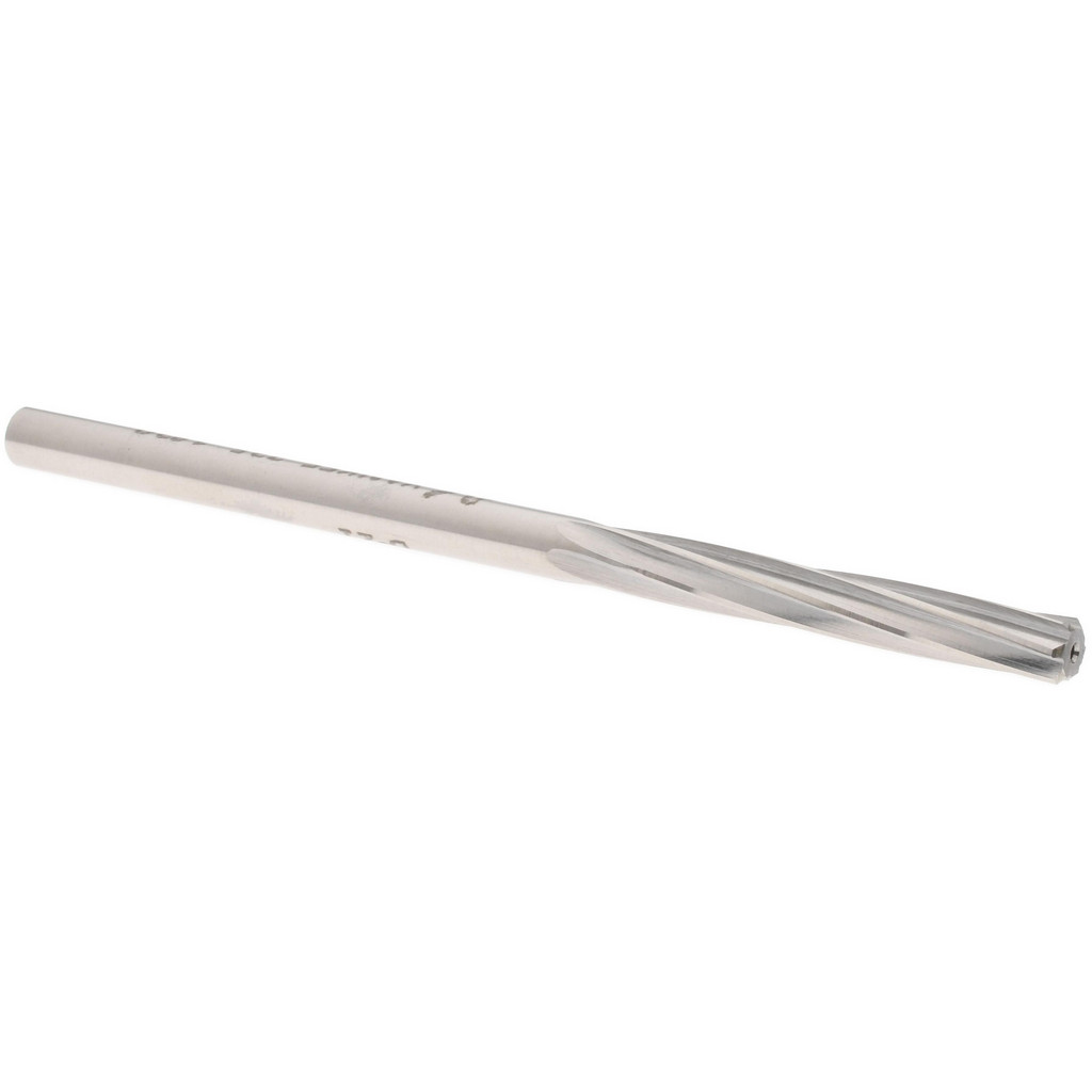 Made in USA 335-0.1820 Chucking Reamer: 0.182" Dia, 3-3/8" OAL, 1-1/8" Flute Length, Straight Shank, High Speed Steel Image