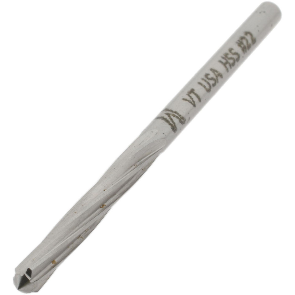 Made in USA 335-0.1570 Chucking Reamer: 0.157" Dia, 3-1/8" OAL, 1" Flute Length, Straight Shank, High Speed Steel Image