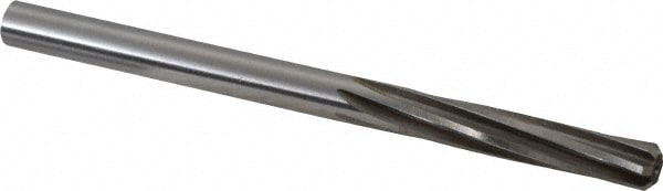 Made in USA 335-0.2969 Chucking Reamer: 19/64" Dia, 4-3/8" OAL, 1-1/2" Flute Length, Straight Shank, High Speed Steel Image