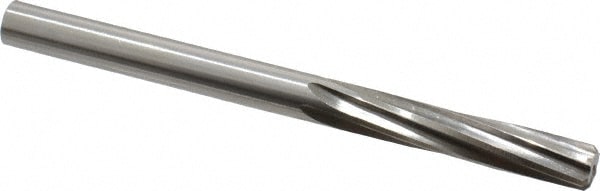 Made in USA 335-0.3906 Chucking Reamer: 25/64" Dia, 5-1/8" OAL, 1-3/4" Flute Length, Straight Shank, High Speed Steel Image