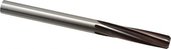 Made in USA 335-0.4531 Chucking Reamer: 29/64" Dia, 5-5/8" OAL, 1-3/4" Flute Length, Straight Shank, High Speed Steel Image