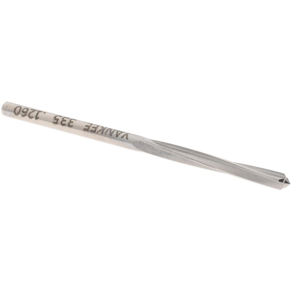 Made in USA 335-0.1260 Chucking Reamer: 0.126" Dia, 2-3/4" OAL, 7/8" Flute Length, Straight Shank, High Speed Steel Image