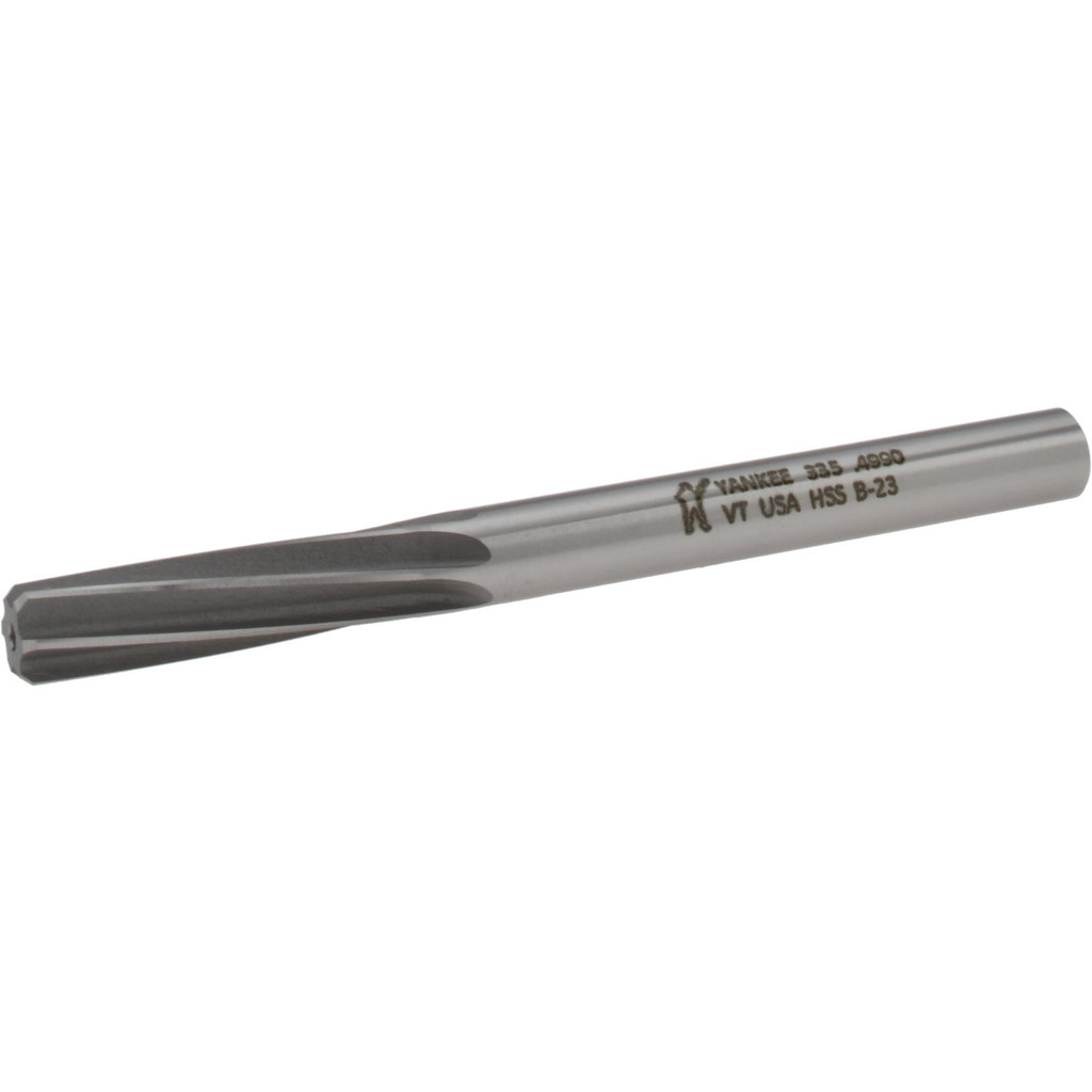 Made in USA 335-0.4990 Chucking Reamer: 0.499" Dia, 5-7/8" OAL, 2" Flute Length, Straight Shank, High Speed Steel Image