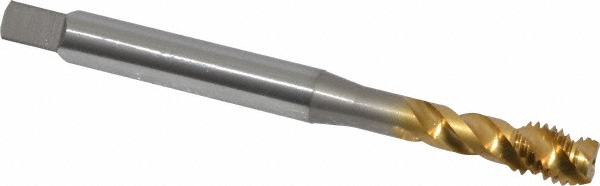 OSG 2391405 Spiral Flute Tap: M8 x 1.25, Metric Coarse, 3 Flute, Modified Bottoming, 6H Class of Fit, Vanadium High Speed Steel, TiN Finish Image