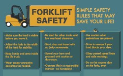 24" Wide x 18" High Laminated Paper Forklift Operating Information Poster