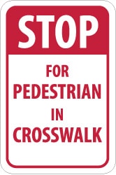 AccuformNMC - Pedestrian Crossing Sign: Rectangle, 