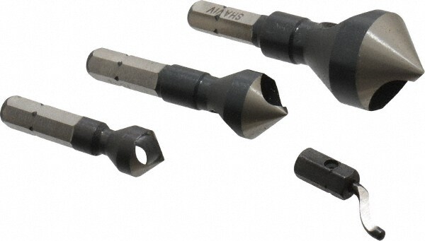 Countersink Set: 4 Pc, 5/16 to 13/16" Head Dia