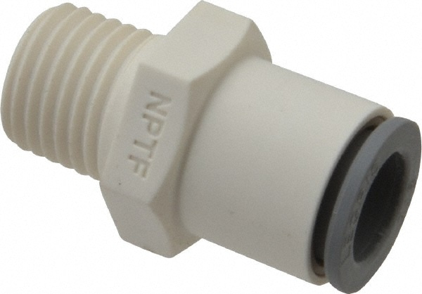 Parker 6505 60 14WP2 Push-To-Connect Tube Fitting: Connector, 1/4" Thread, 3/8" OD Image