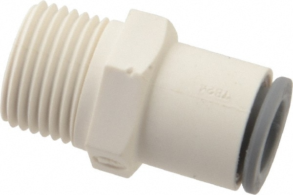 Parker 6505 60 18WP2 Push-To-Connect Tube Fitting: Connector, 3/8" Thread, 3/8" OD Image