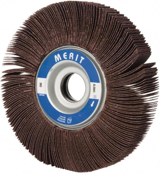 Merit Abrasives 8834123012 6 x 1" 80 Grit Aluminum Oxide Unmounted Flap Wheel 