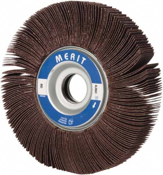 Merit Abrasives 8834123012 6 x 1" 80 Grit Aluminum Oxide Unmounted Flap Wheel 