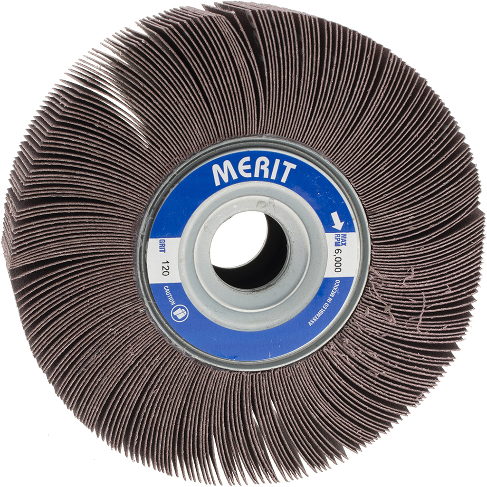 Merit Abrasives 6 x 2" 120 Grit Aluminum Oxide Unmounted Flap Wheel