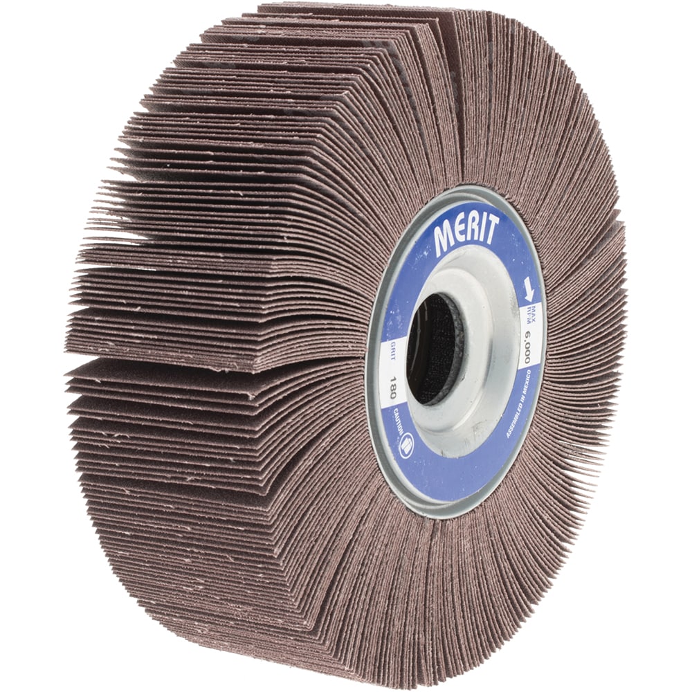 Merit Abrasives 8834123038 6 x 2" 180 Grit Aluminum Oxide Unmounted Flap Wheel Image