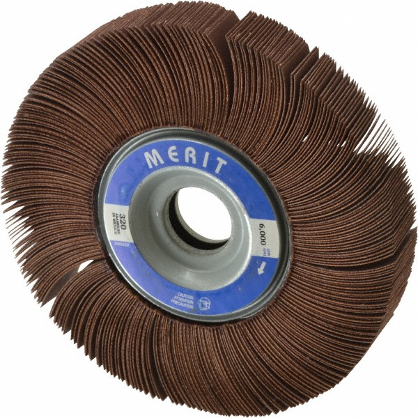 Merit Abrasives 6 x 1" 320 Grit Aluminum Oxide Unmounted Flap Wheel