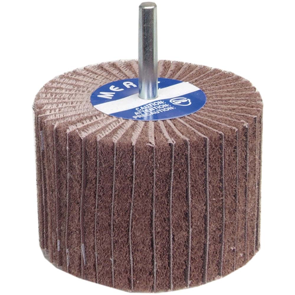 Merit Abrasives 2" Diam, Medium Mounted Scrubber Buffing Wheel