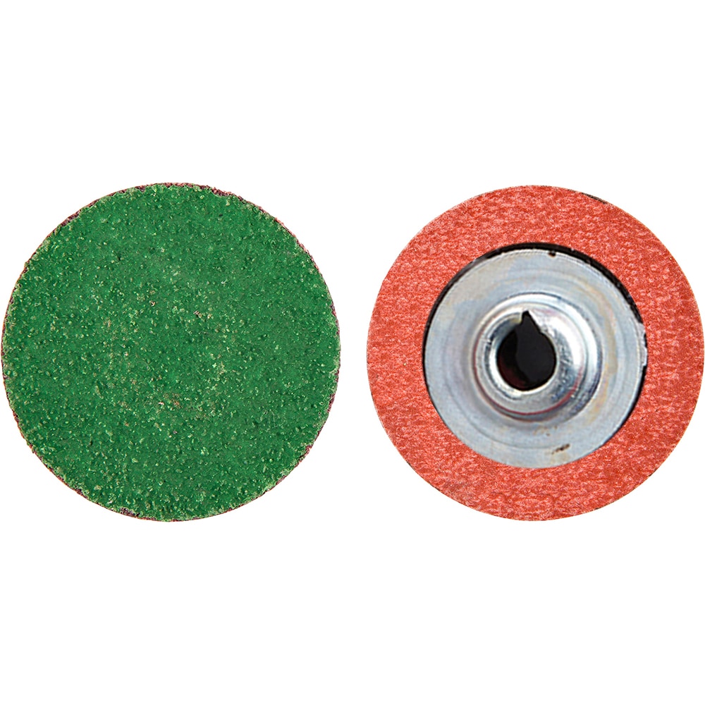 Merit Abrasives 8834167061 Quick-Change Disc: Power-Lock Type 2, 1-1/2" Disc Dia, 60 Grit, Zirconia Alumina, Coated Image