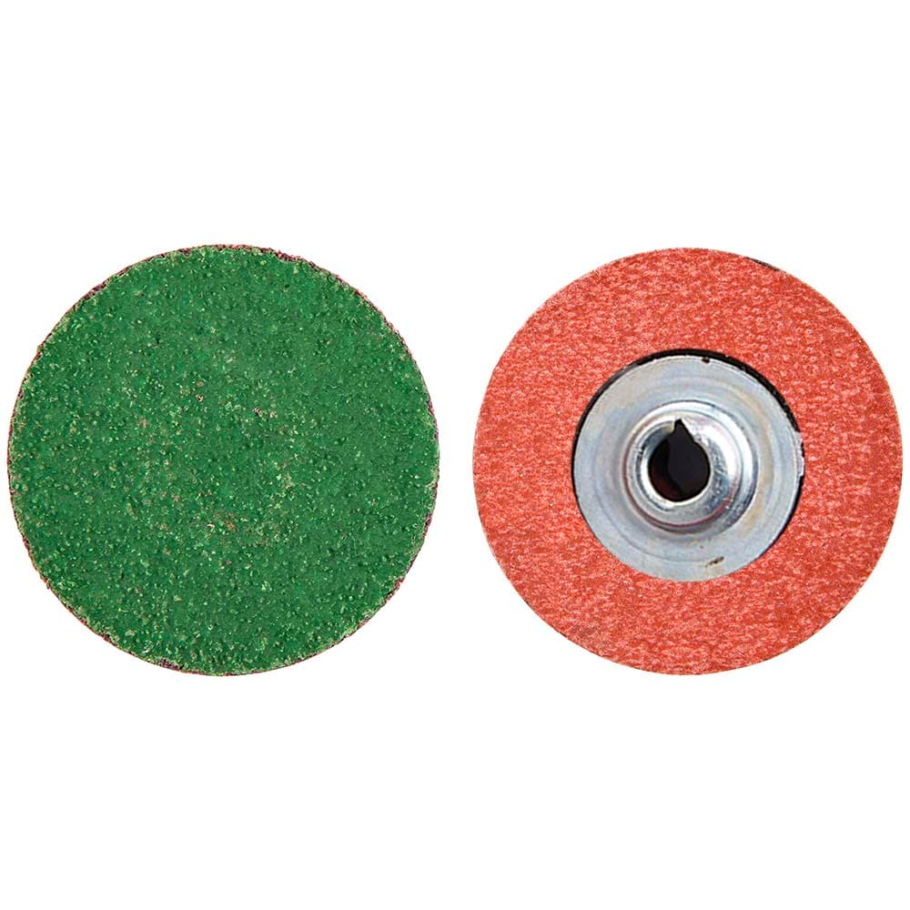 Merit Abrasives 8834165583 Quick-Change Disc: Power-Lock Type 2, 2" Disc Dia, 50 Grit, Zirconia Alumina, Coated Image