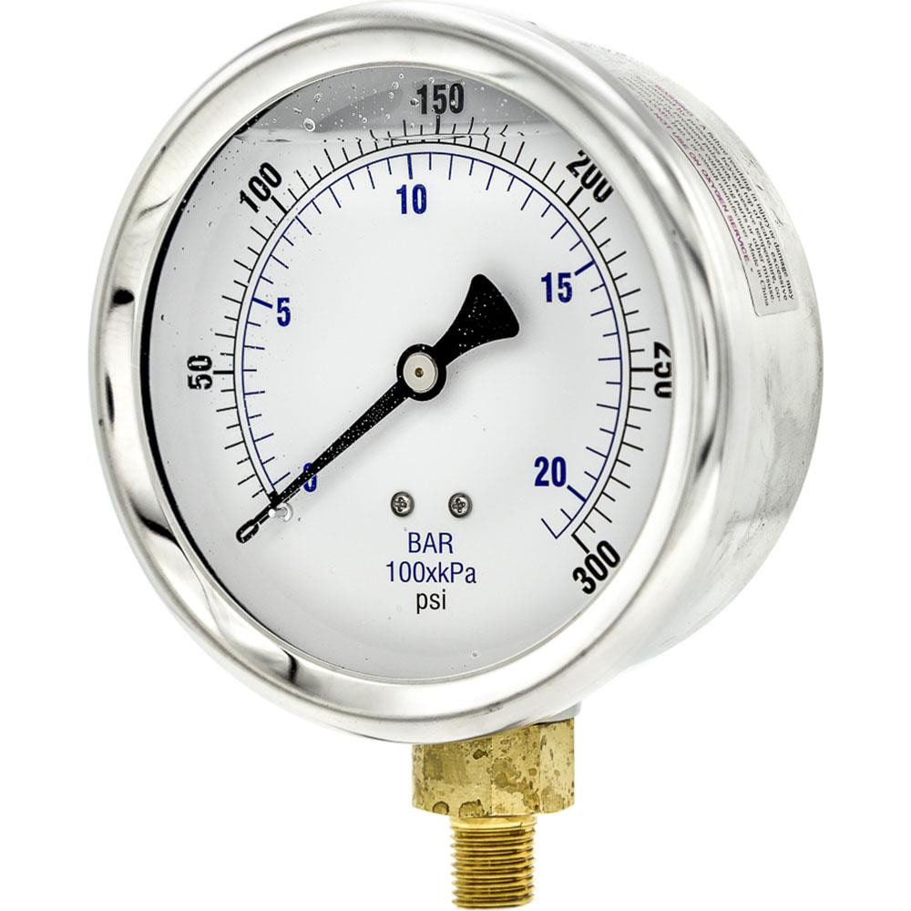 PIC Gauges Pressure Gauge 4 Dial Dia 0 To 300 Psi 1 4 MNPT pic-gauges-pressure-gauge-4-dial-dia-0-to-300-psi-1-4-mnpt