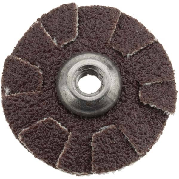 80 Grit, 1" Diam, Flexible Slotted Overlap Disc