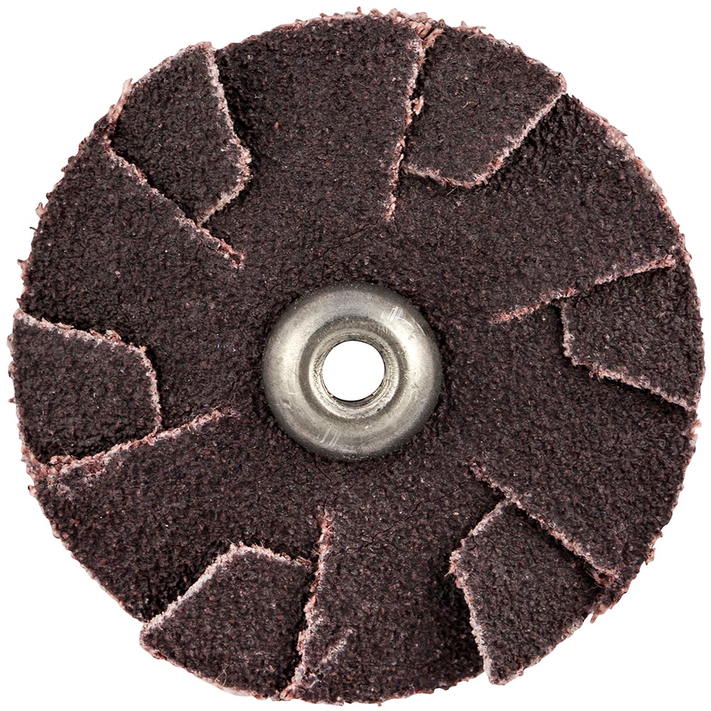 60 Grit, 1-1/2" Diam, Flexible Slotted Overlap Disc