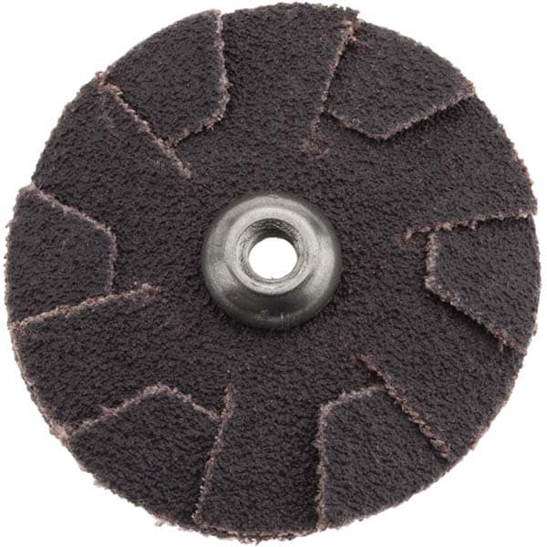 80 Grit, 1-1/2" Diam, Flexible Slotted Overlap Disc