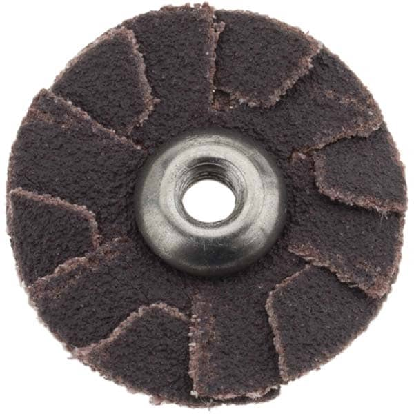 100 Grit, 1" Diam, Flexible Slotted Overlap Disc