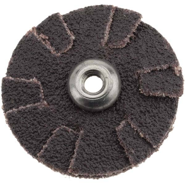 60 Grit, 1-1/4" Diam, Flexible Slotted Overlap Disc