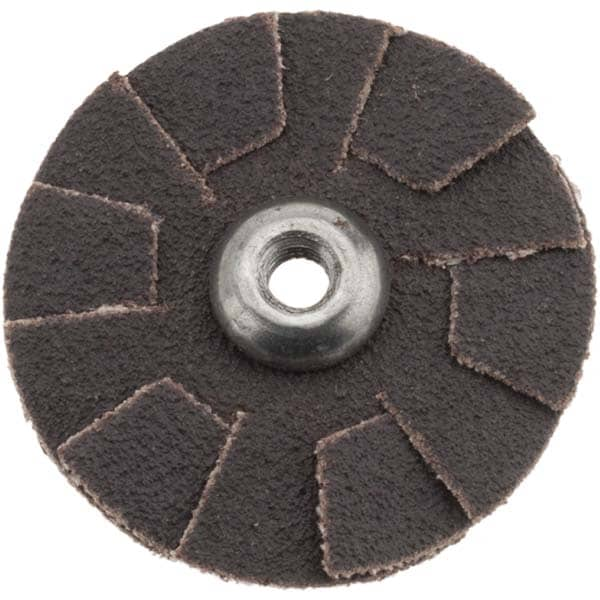 100 Grit, 1-1/4" Diam, Flexible Slotted Overlap Disc