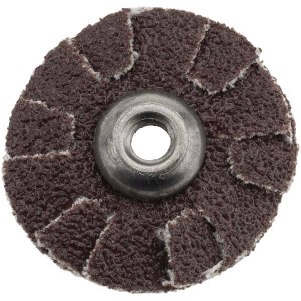 60 Grit, 1" Diam, Flexible Slotted Overlap Disc