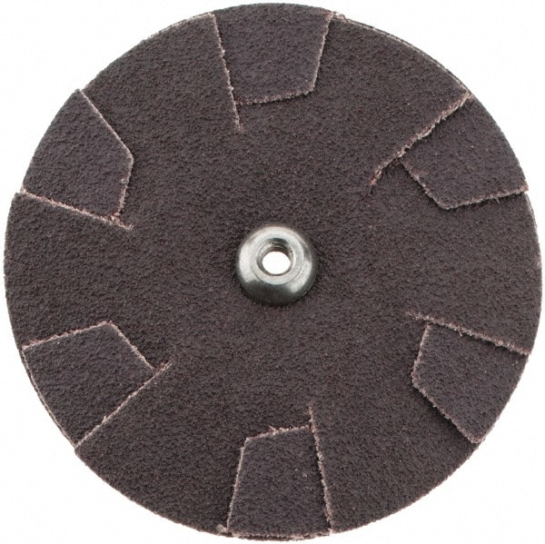 80 Grit, 2-1/2" Diam, Flexible Slotted Overlap Disc