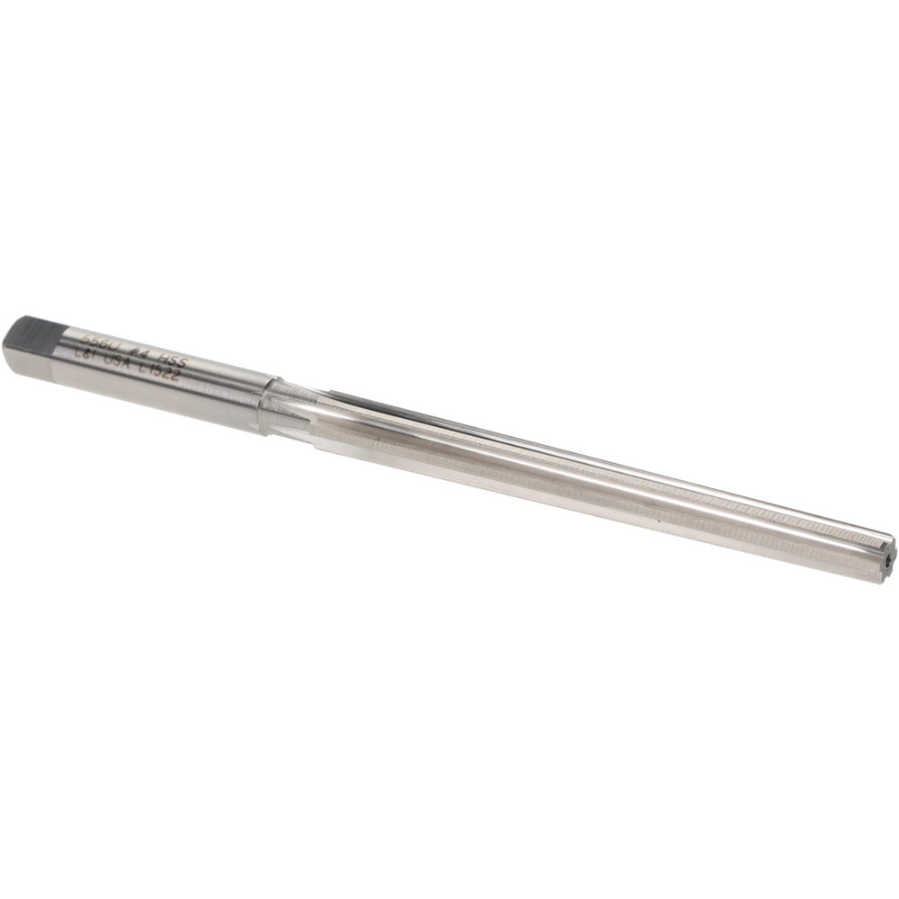 Taper Pin Reamer: #4 Pin, 0.2071" Small End, 0.2604" Large End, High Speed Steel