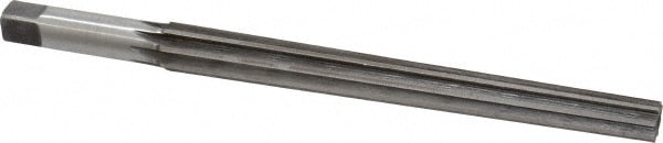 Taper Pin Reamer: #10 Pin, 0.5799" Small End, 0.7216" Large End, High Speed Steel