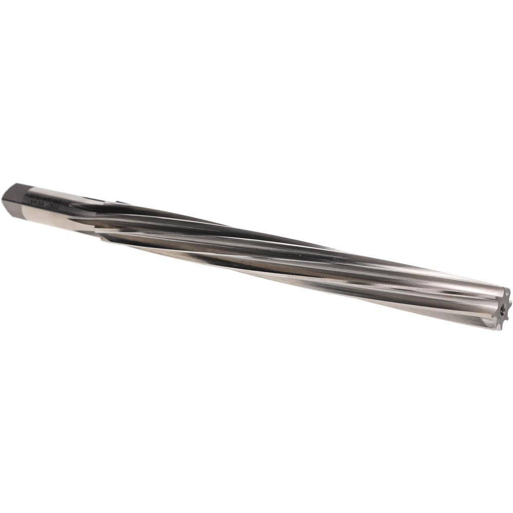 Taper Pin Reamer: #10 Pin, 0.5799" Small End, 0.7216" Large End, High Speed Steel