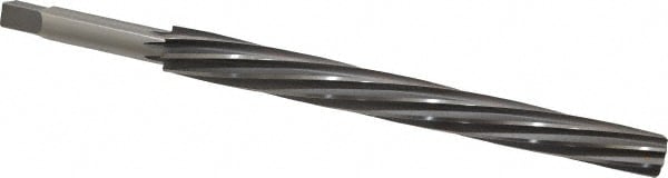 #12 Pin 0.842" Small End/1.05" Large End Spiral Flute High Speed Steel Taper Pin Reamer