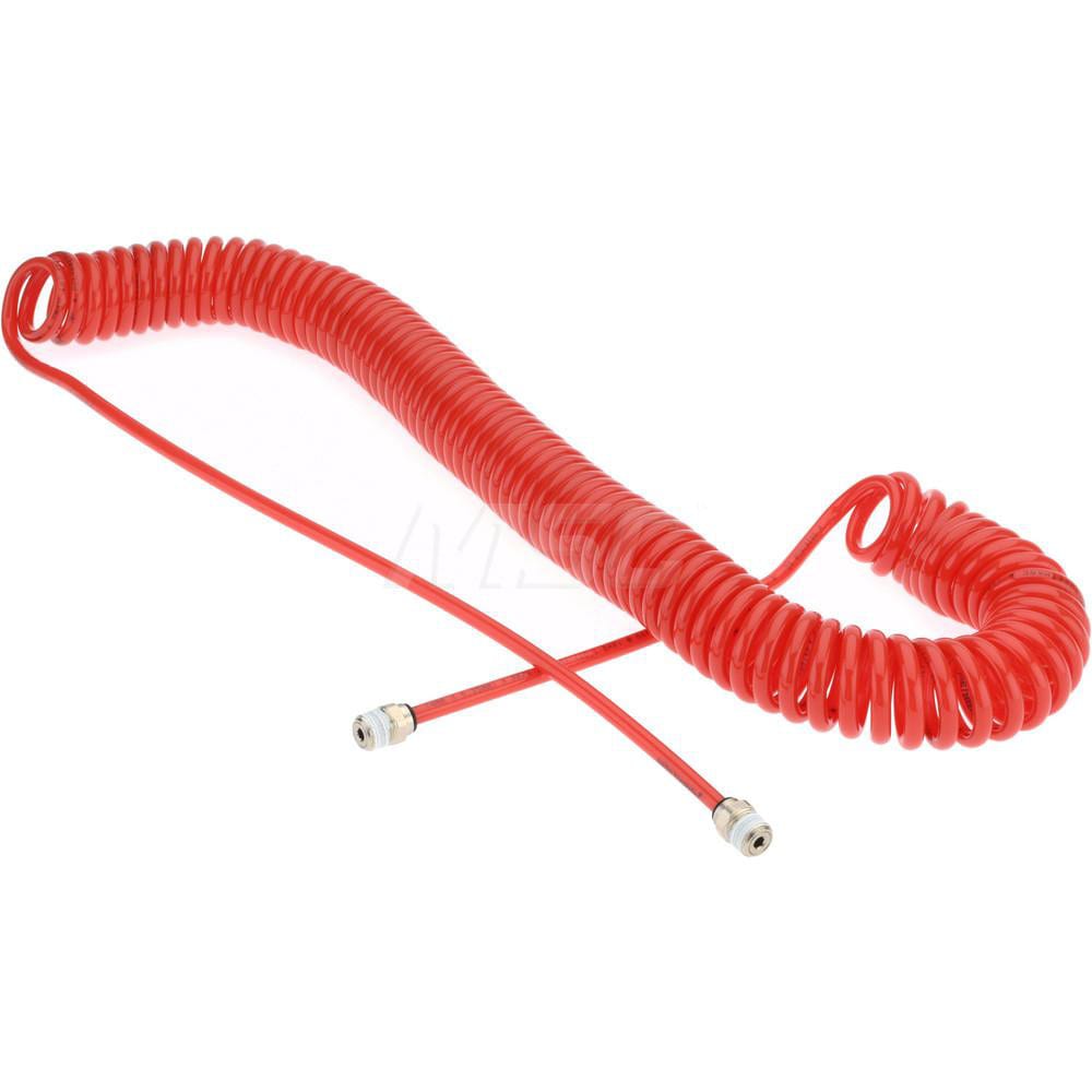 PRO-SOURCE 5540014030PRO Coiled & Self Storing Hose: 30 Long, Male Swivel x Male Swivel Image