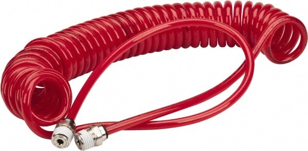 PRO-SOURCE 5540014015PRO Coiled & Self Storing Hose: 15 Long, Male Swivel x Male Swivel Image