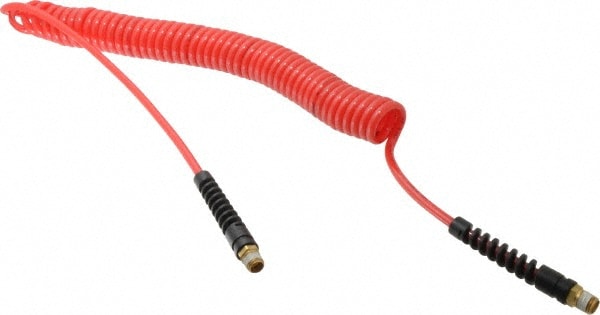 PRO-SOURCE 5540031420PRO Coiled & Self Storing Hose: 3/16" ID, 20 Long, Male Swivel x Male Swivel Image