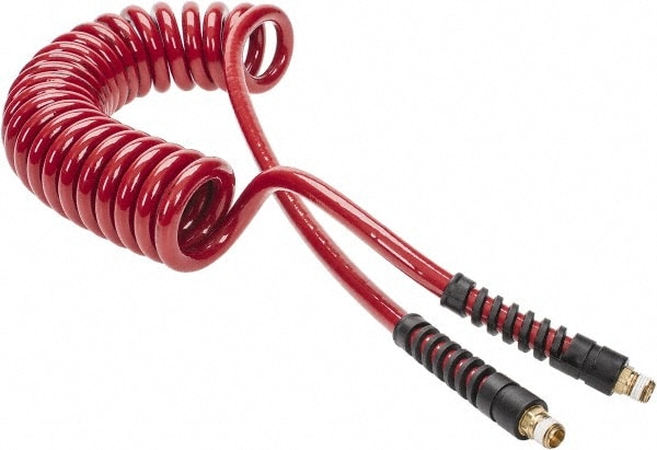 PRO-SOURCE 5510038215PRO Coiled & Self Storing Hose: 3/8" ID, 15 Long, Male Swivel x Male Swivel Image