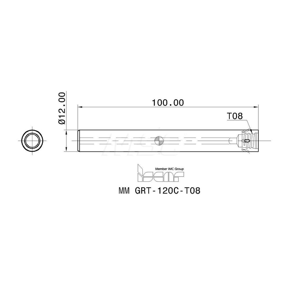 Iscar Replaceable Tip Milling Shank Series Multimaster, 12 mm