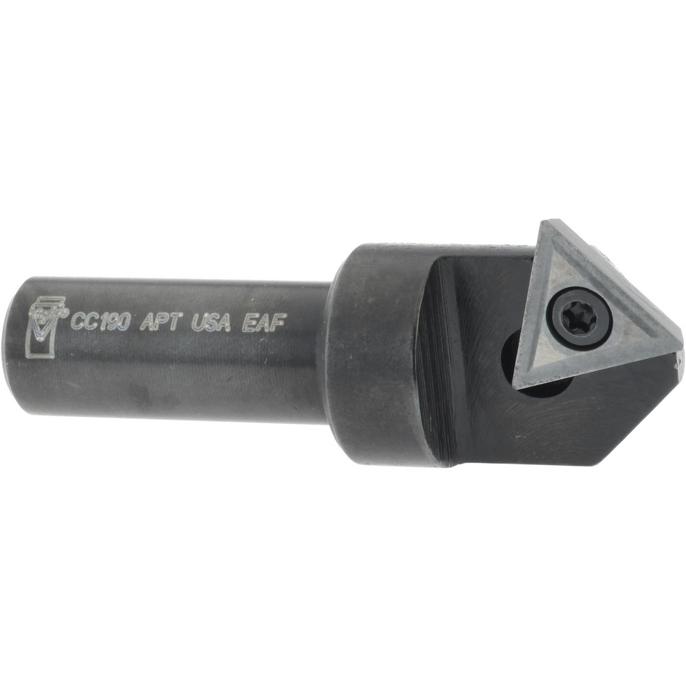 3/4" Max Dia, 1/2" Shank Dia, 90&deg; Included Angle, Indexable Countersink - Uses 1 Triangle TPGH 321 Insert