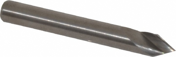 M.A. Ford® Countersink: 3/16" Head Dia, 60 deg Included Angle, 1 Flute, Solid Carbide, Right Hand Cut - 3/16" Shank Dia, 1-1/2" OAL, Bright/Uncoated
