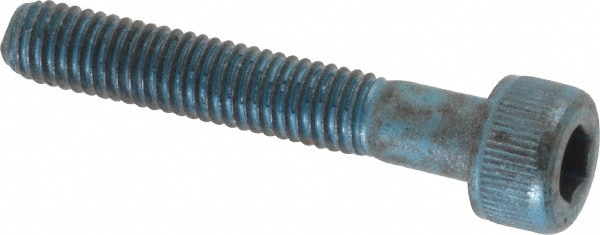 Metric Blue UST179706 Low Head Socket Cap Screw: M5 x 0.8, 30 mm Length Under Head, Socket Cap Head, Hex Socket Drive, Alloy Steel, Metric Blue Finish Image