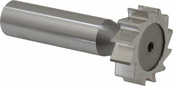 Woodruff Keyseat Cutter: 1" Cut Dia, 0.3125" Cut Width, 1/2" Shank Dia, Straight Tooth