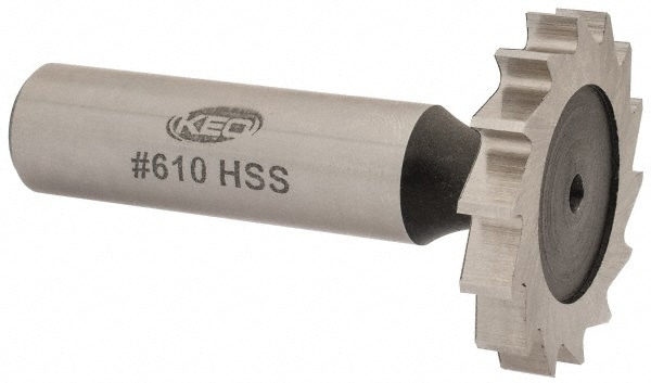 Keo 66100 Woodruff Keyseat Cutter: 1.25" Cut Dia, 0.1875" Cut Width, 1/2" Shank Dia, Straight Tooth Image