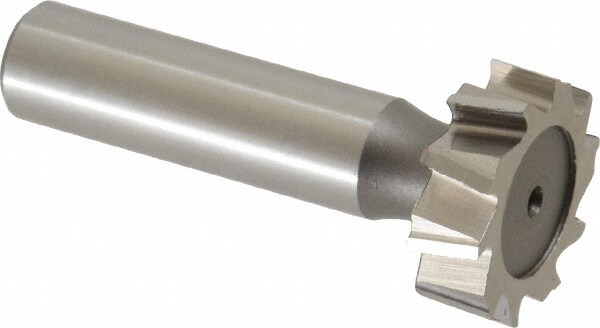 Woodruff Keyseat Cutter: 1" Cut Dia, 0.3125" Cut Width, 1/2" Shank Dia, Staggered Tooth